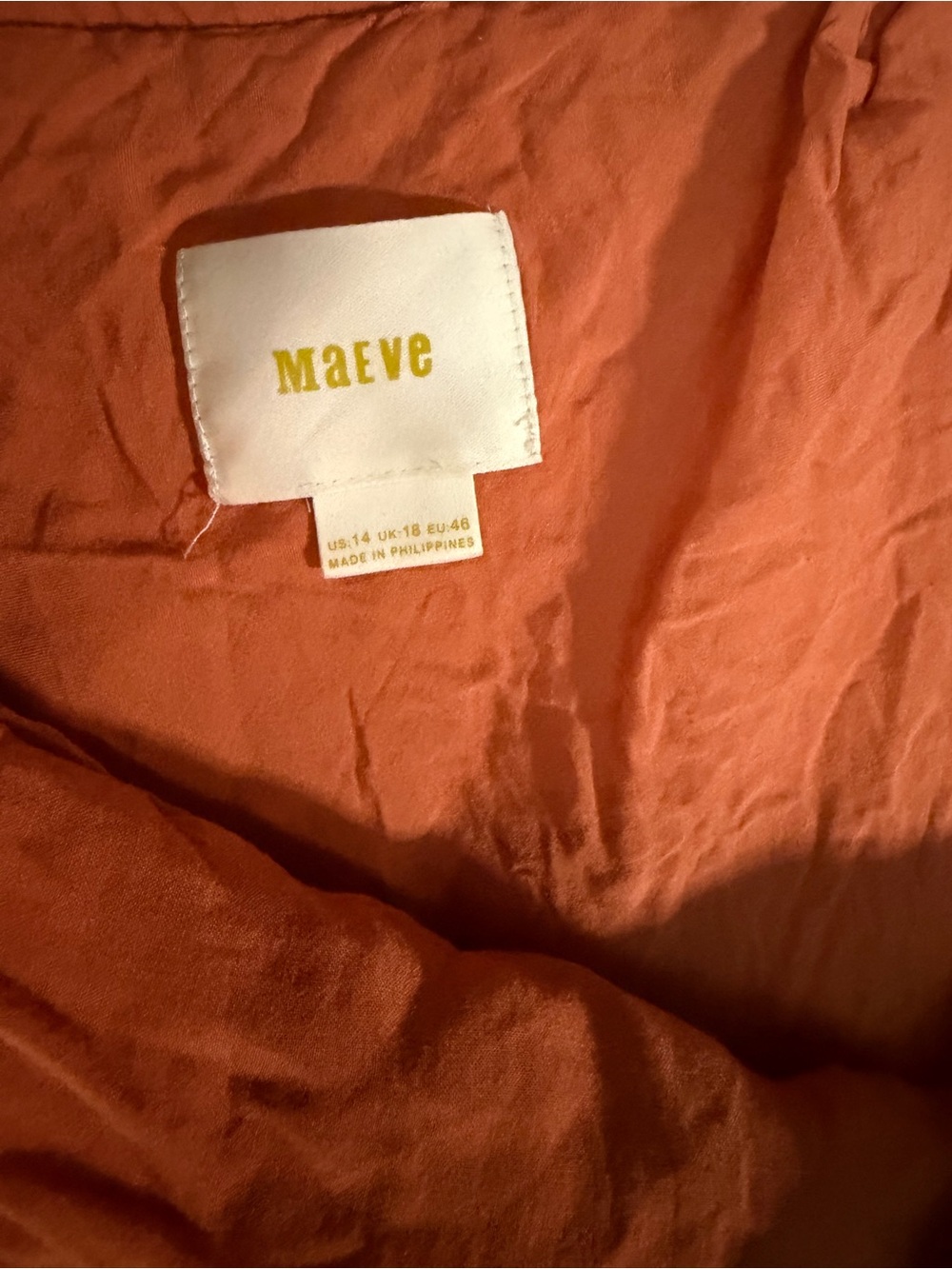 Maeve Crushed Velvet Midi Skirt in Rust - Picture 4 of 4